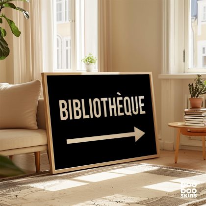 Bibliotheque Library Sign