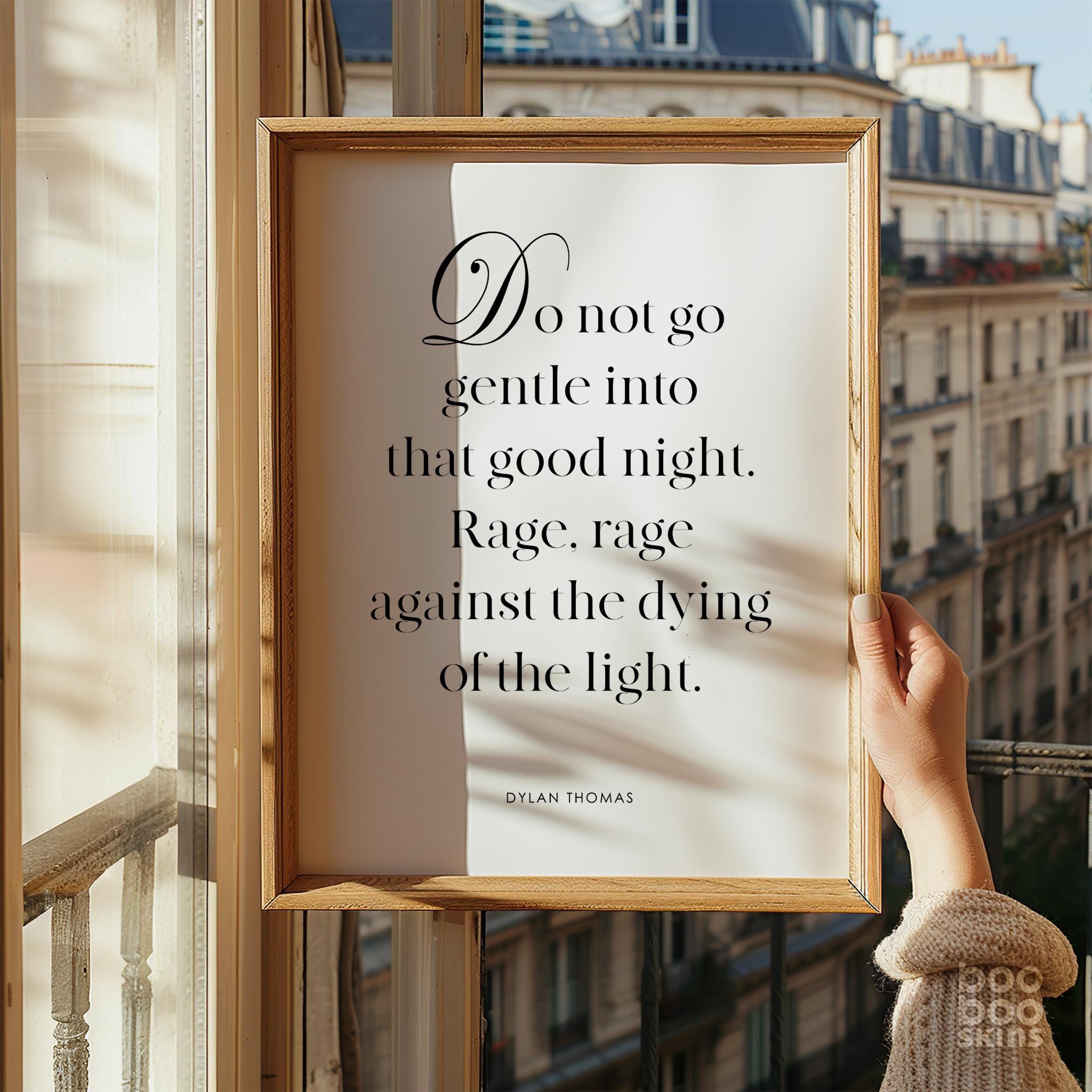 Dylan Thomas Quote Print - Image 3