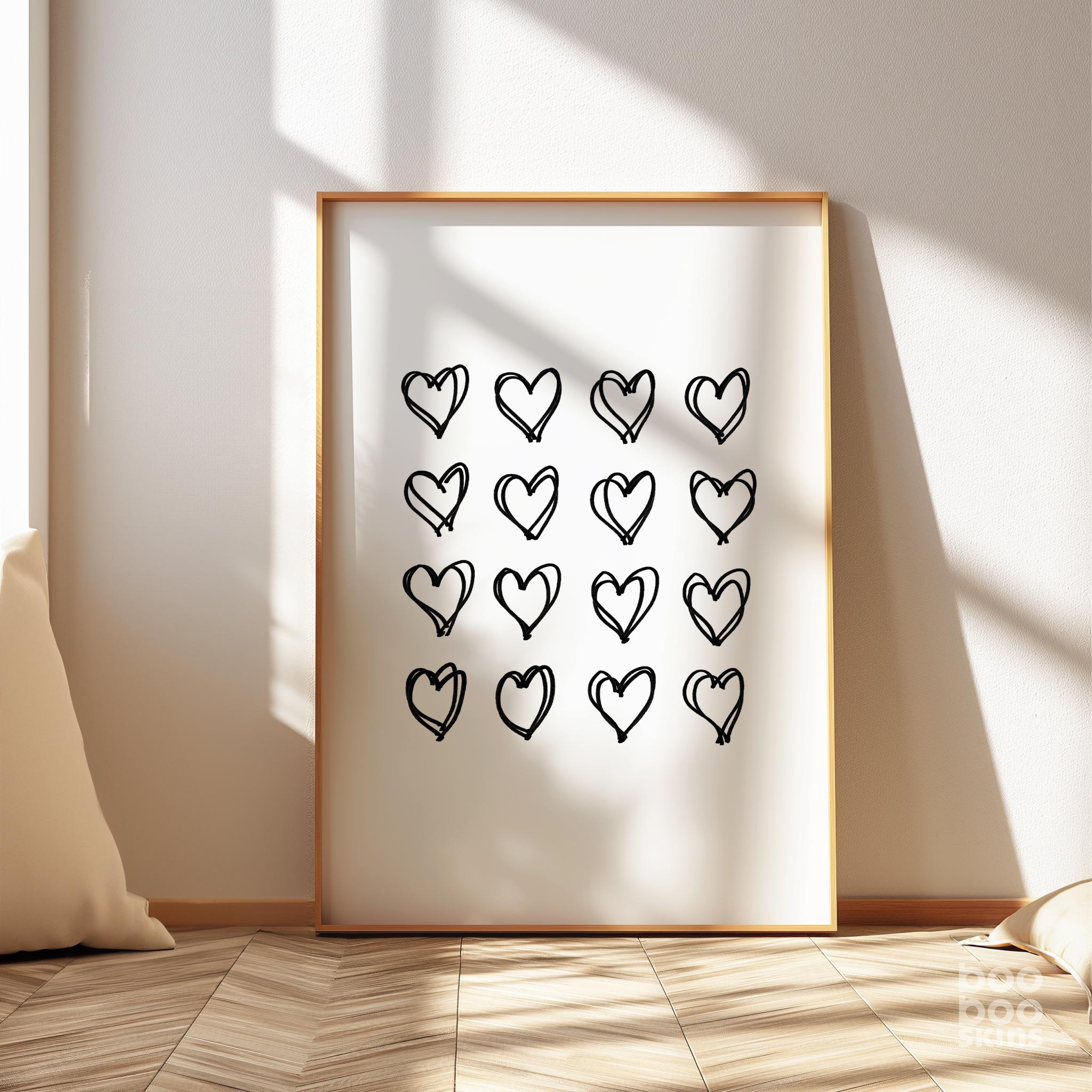 Hand Drawn Hearts Print - Image 2