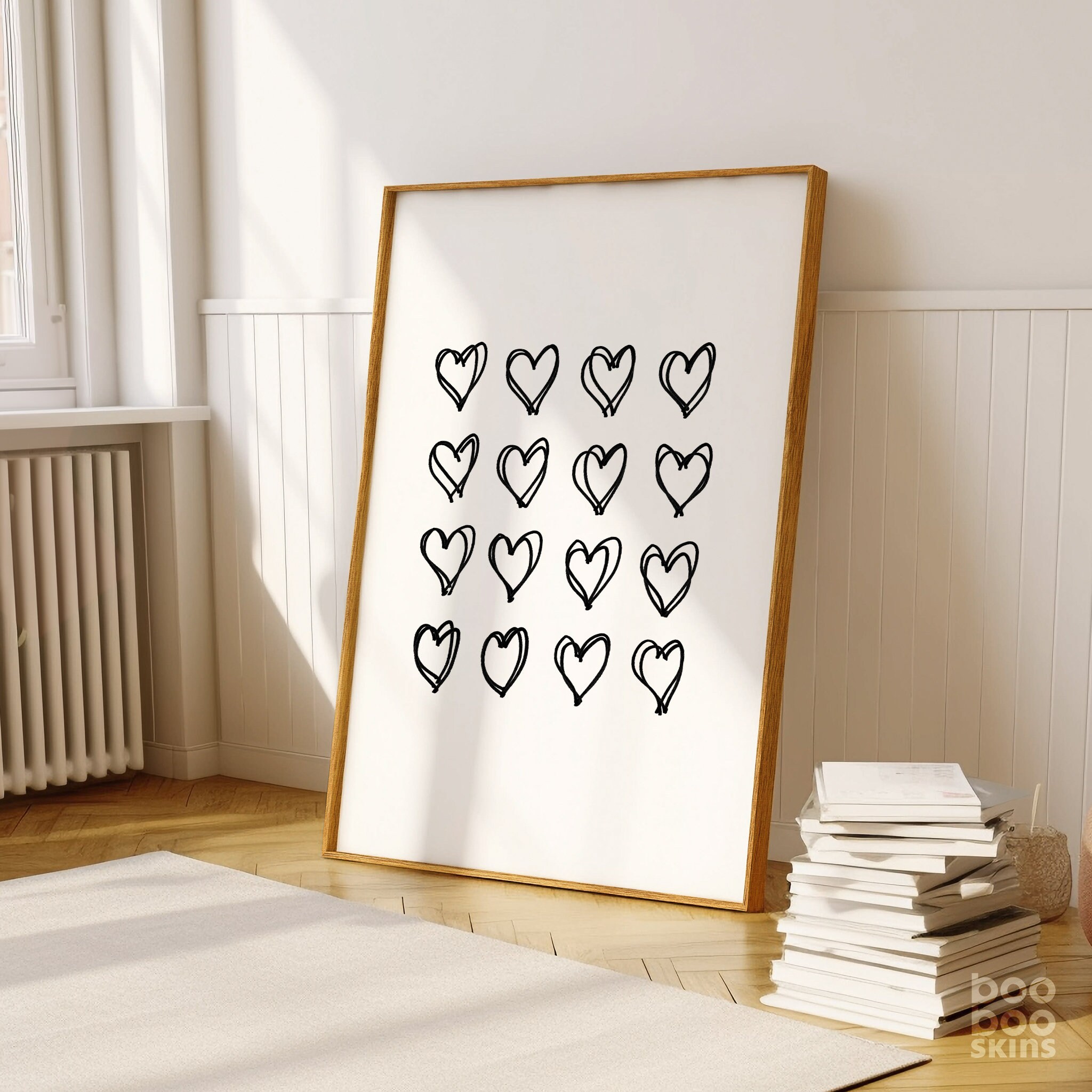 Hand Drawn Hearts Print - Image 4