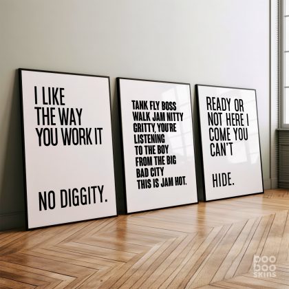 Set of 3 Prints 90s Music