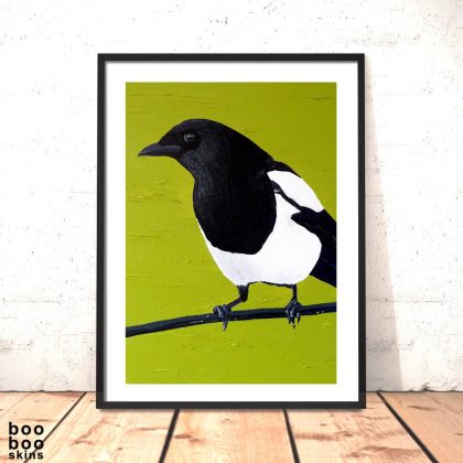 Magpie Print of Oil Painting