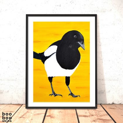 Magpie Print of Oil Painting