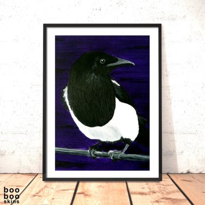 Magpie Print of Oil Painting