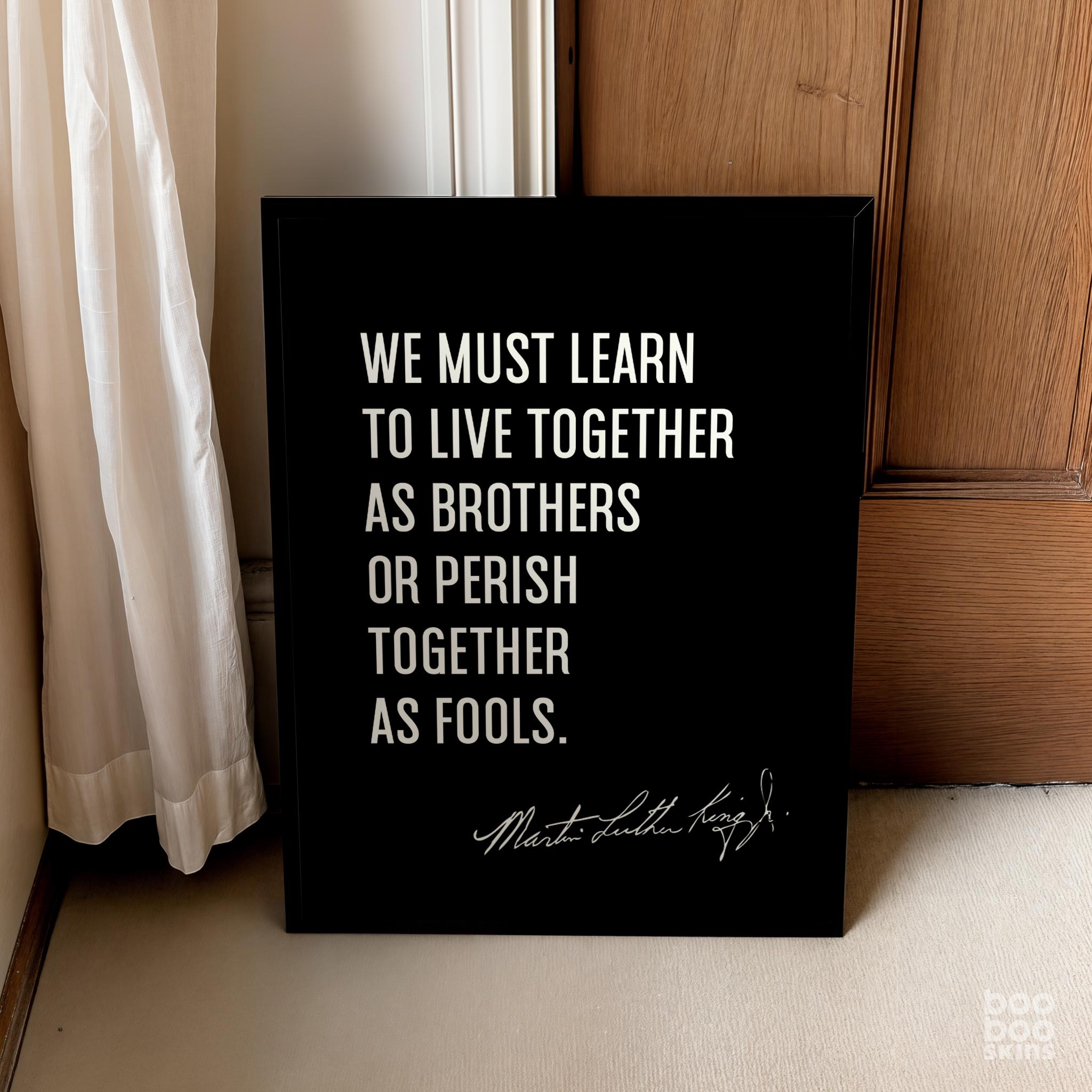 Martin Luther King Peace Togetherness Quote - Image 5