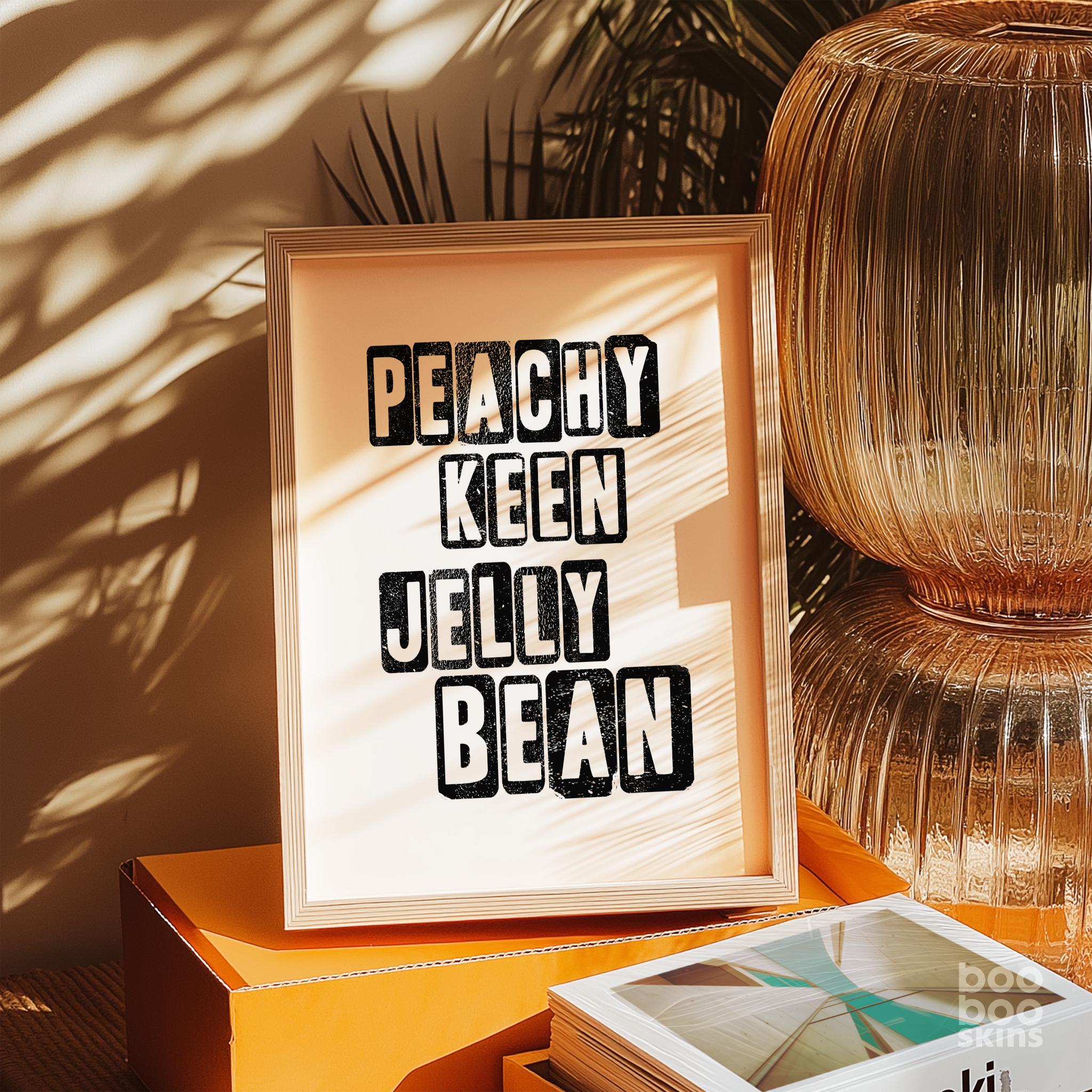 Peachy Keen Jelly Bean Print