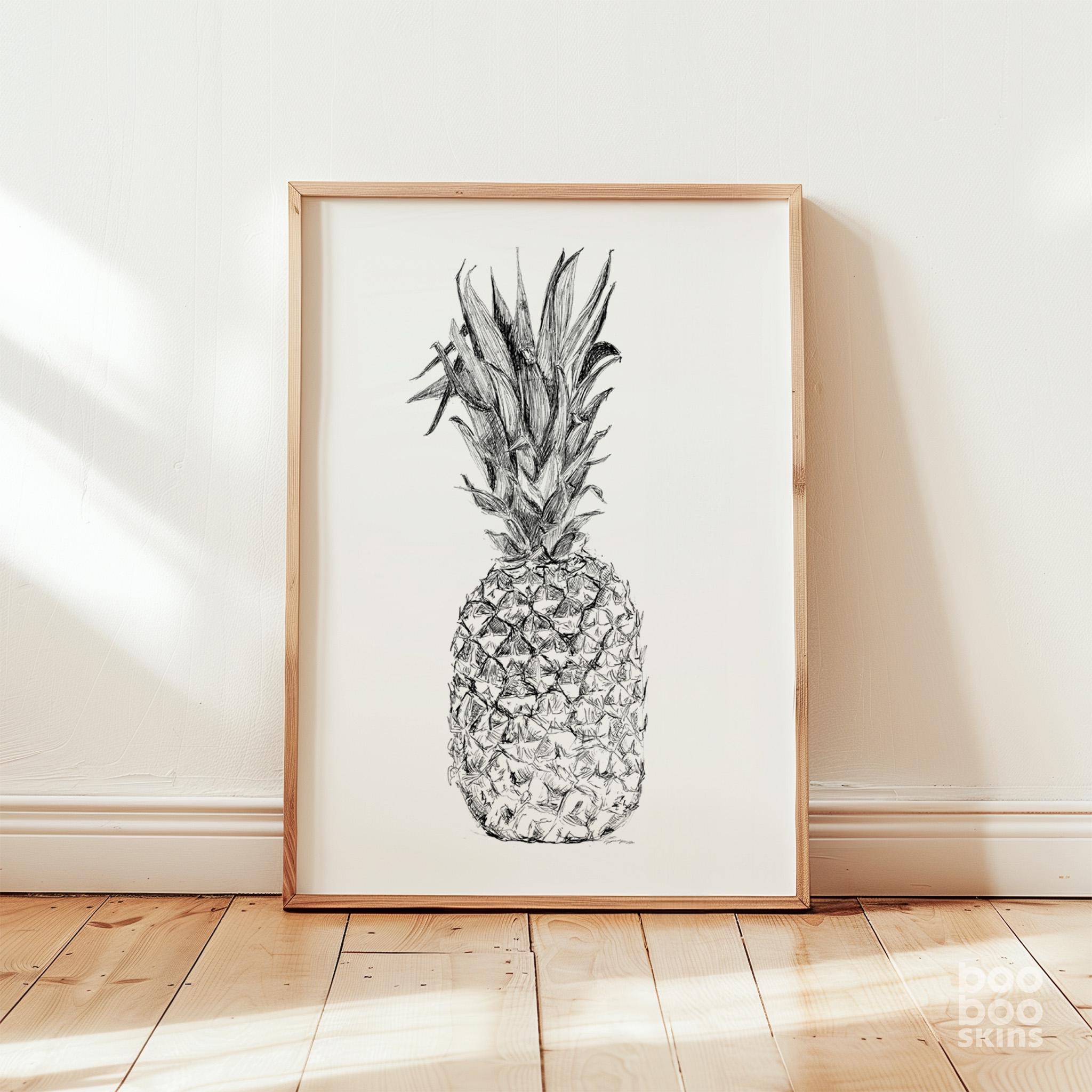 Hand Drawn Pineapple Art Print - Image 3