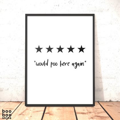 Would Poo Here Again Print