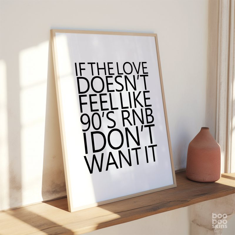 90s RNB Poster I Music Print | boobooskins print studio