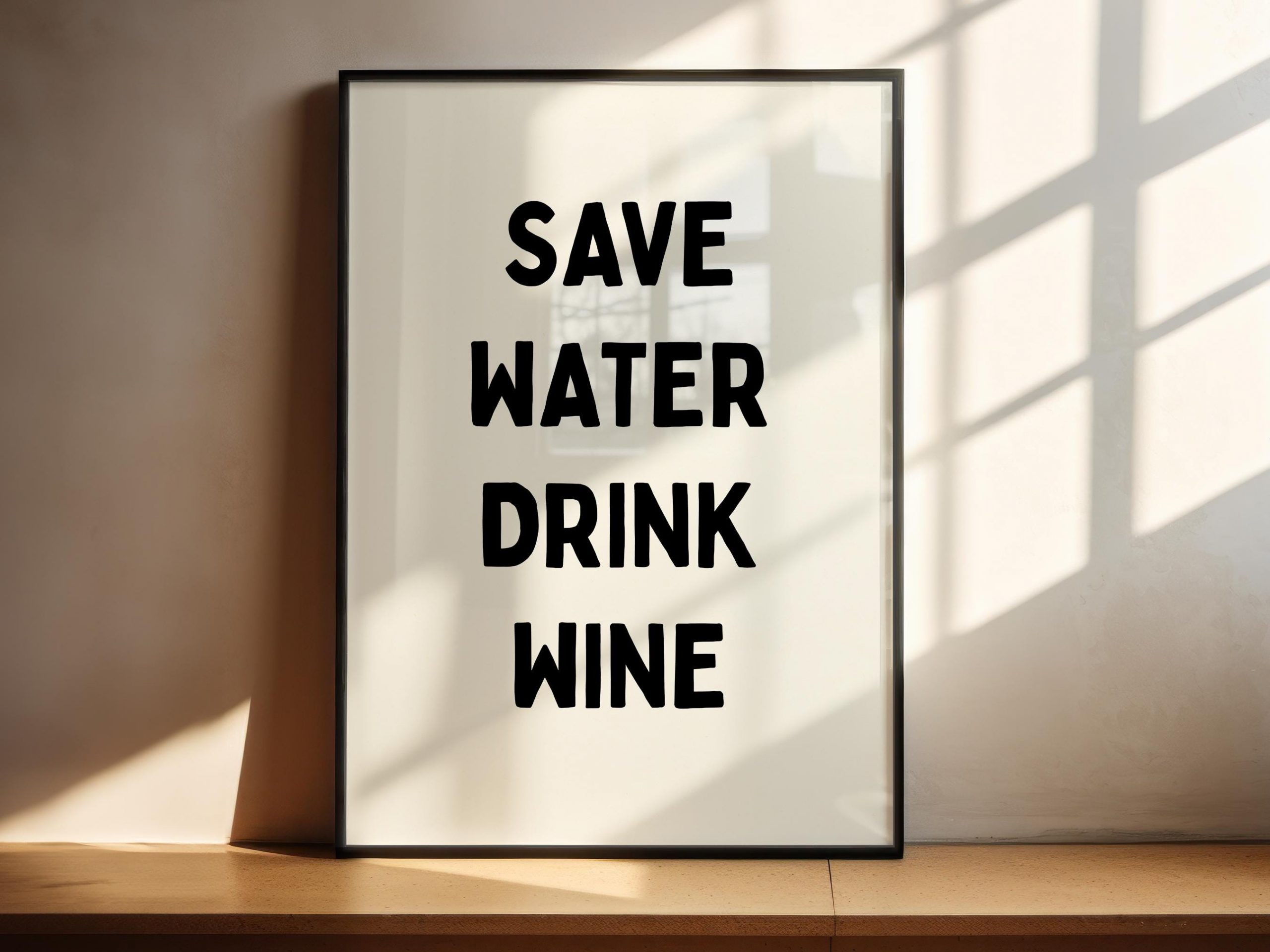 Save Water Drink Wine Print