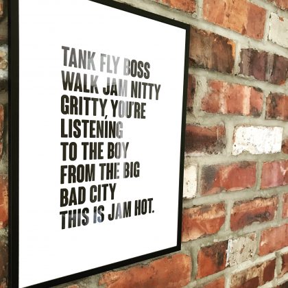Tank Fly Boss Walk Jam Nitty Gritty Print