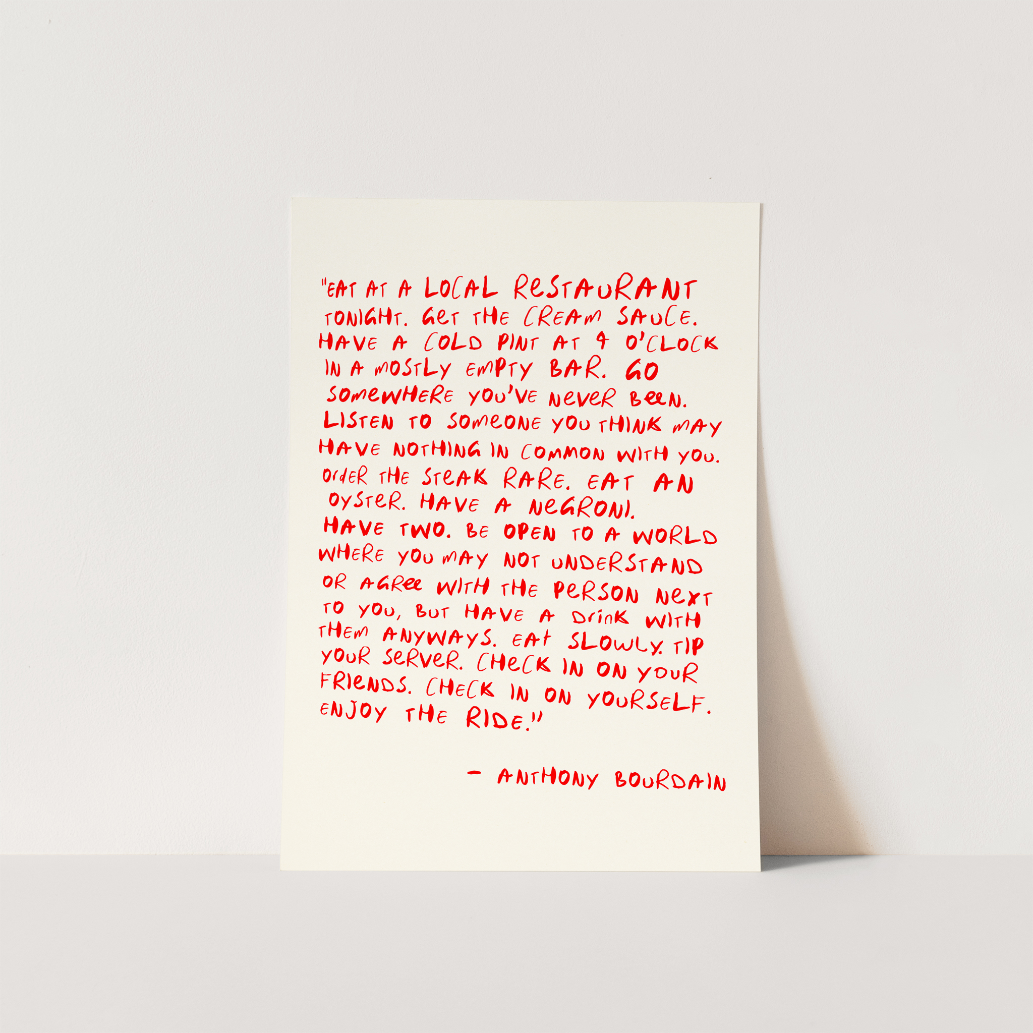 Anthony Bourdain Quote Print - Image 6