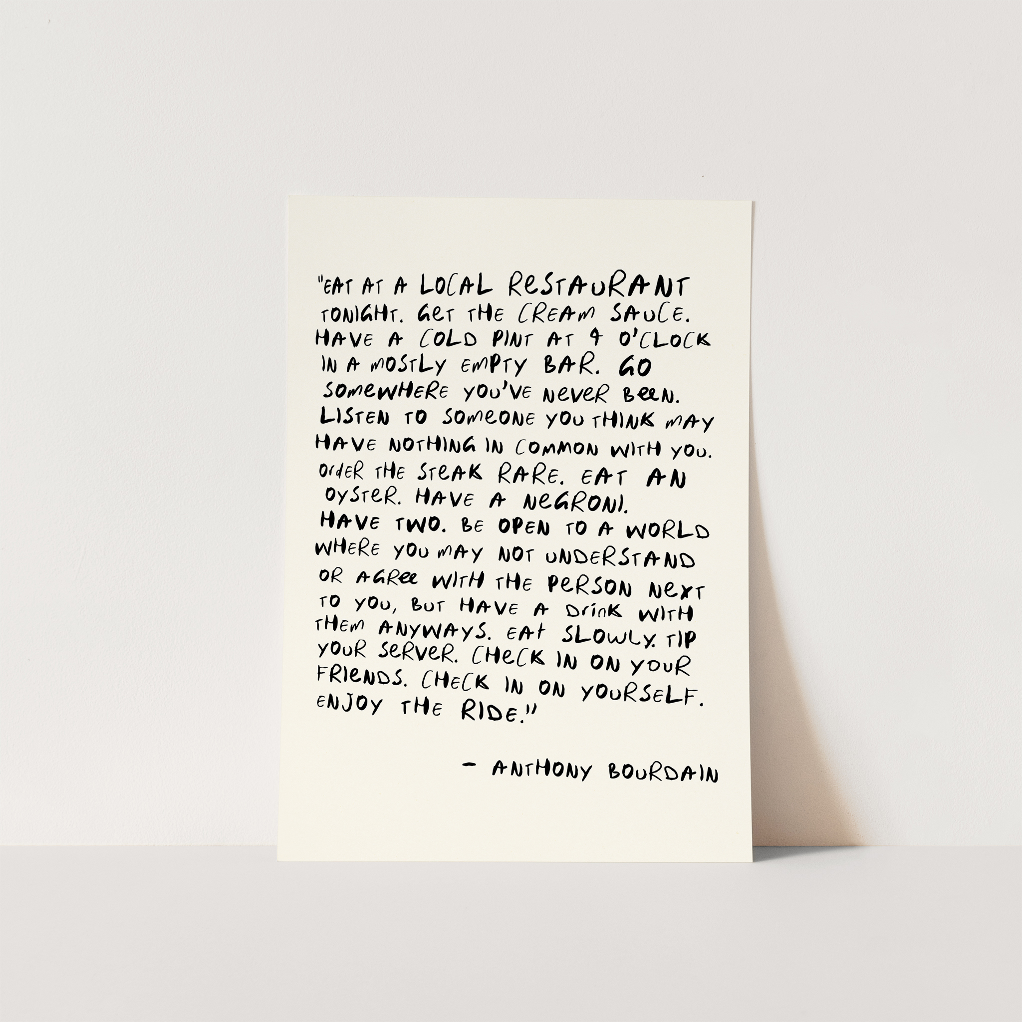 Anthony Bourdain Quote Print - Image 4