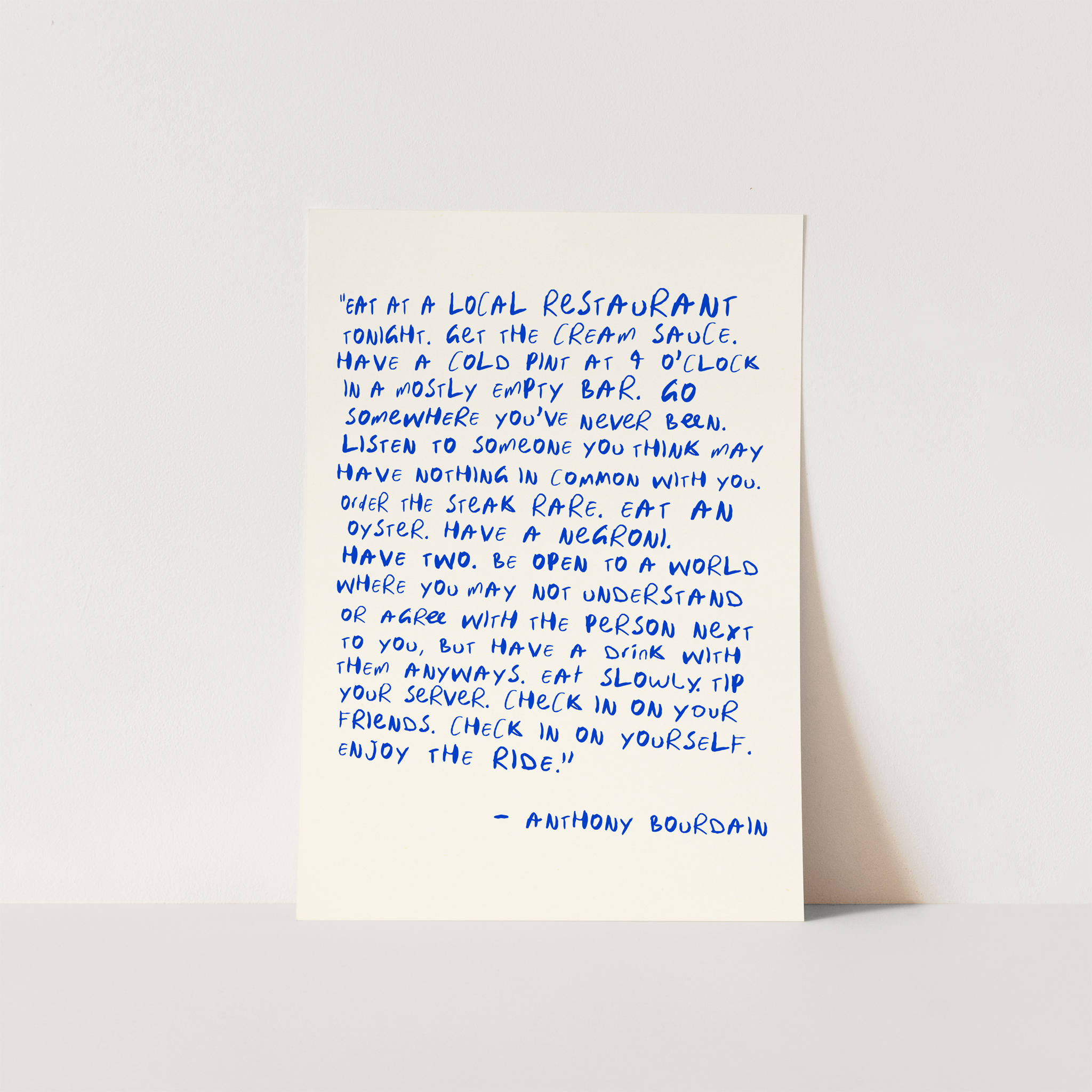 Anthony Bourdain Quote Print - Image 5