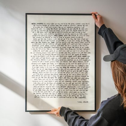 Wear Sunscreen Lyrics Print Poster