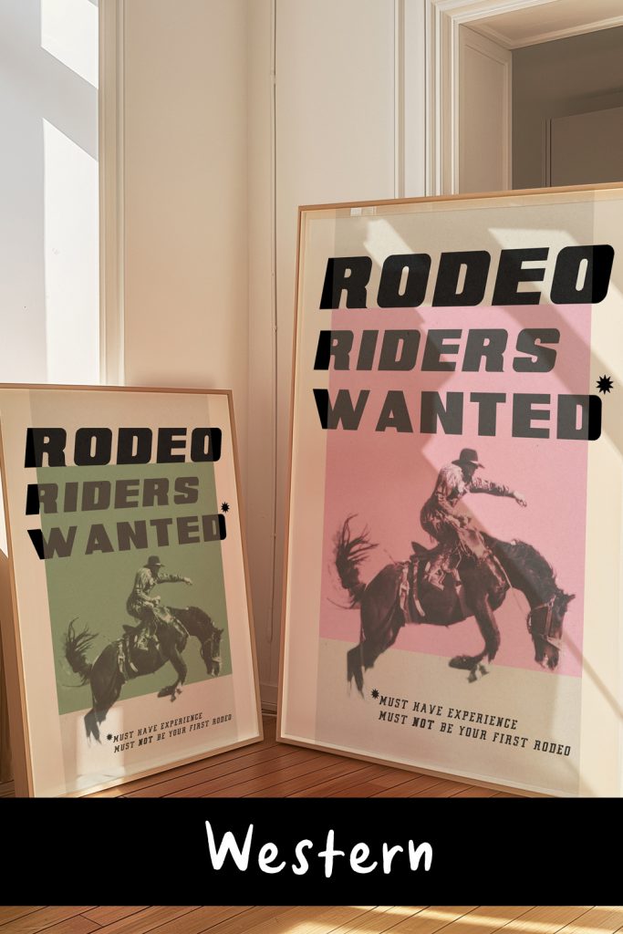 Cover image for the Western category of prints from BOOBOOSKINS.